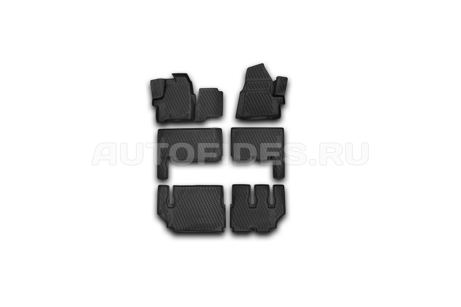 Коврики 3D в салон FORD Tourneo Custom, 01/2013->, 9 seats, 6 шт. (полиуретан)