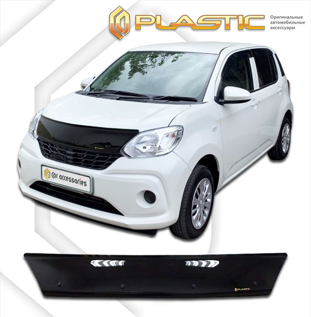 Дефлектор капота Classic черный Toyota Passo  2016-н.в. СА Пластик