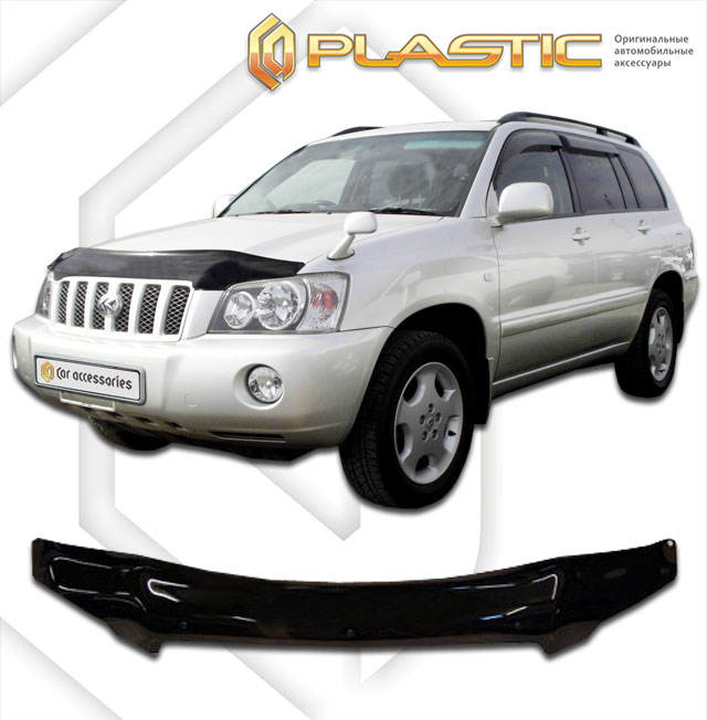 Дефлектор капота Classic черный Toyota Kluger V  1998-2003 СА Пластик