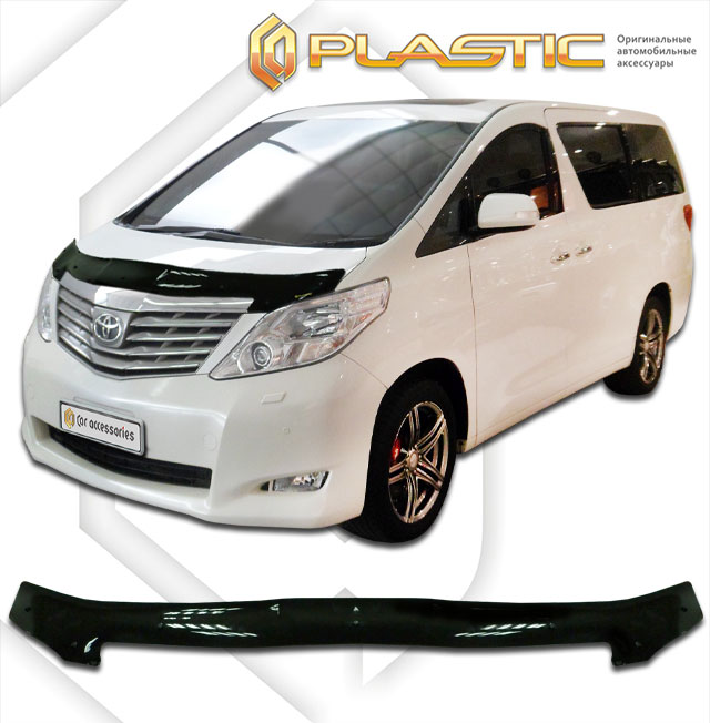 Дефлектор капота Classic черный Toyota Alphard  2008–2011 СА Пластик