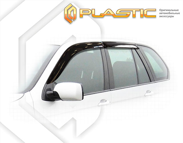 Ветровики дверей Classic полупрозрачный BMW X5  2004-2007 СА Пластик