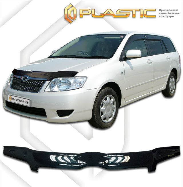 Дефлектор капота Classic черный Toyota Corolla Fielder 2004-2006 СА Пластик