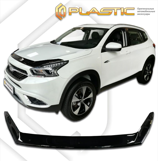Дефлектор капота Classic черный Chery Tiggo 7  2018–н.в.  СА Пластик
