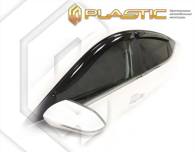 Ветровики дверей Classic полупрозрачный JAC J7  2020-н.в.  СА Пластик