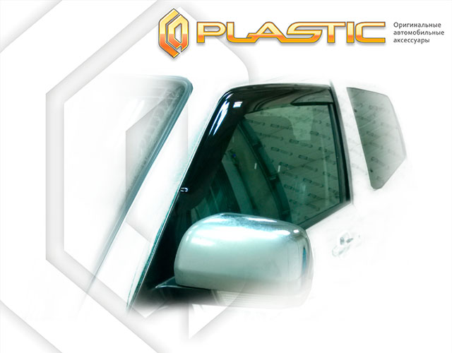 Ветровики дверей Classic полупрозрачный Mitsubishi Pajero 3 Door 2006–2014  СА Пластик