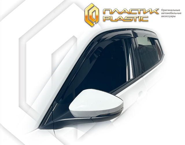 Ветровики дверей Volkswagen T-Cross 1 поколение рест., джип/suv 5 дв. (Classic полупрозрачный)