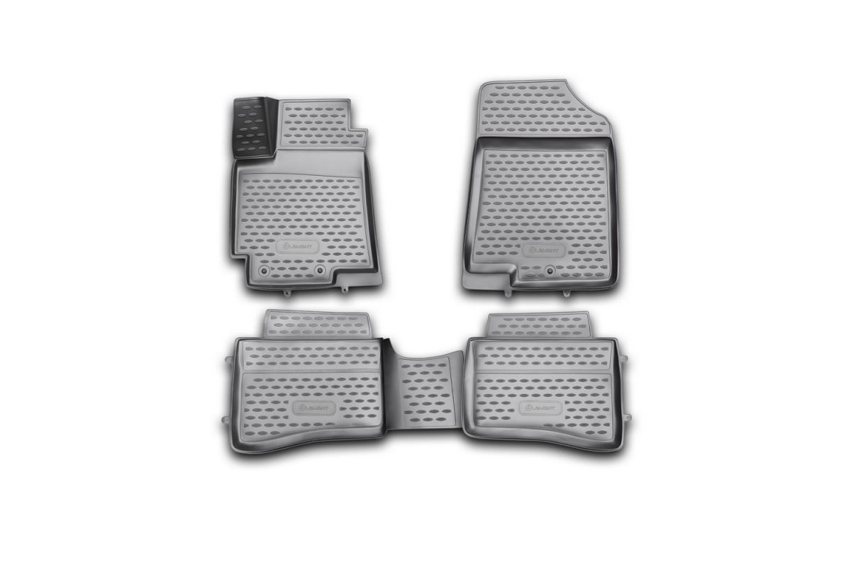 Коврики 3D в салон KIA Rio, 2011-2014, 2014->, 4 шт. (полиуретан)