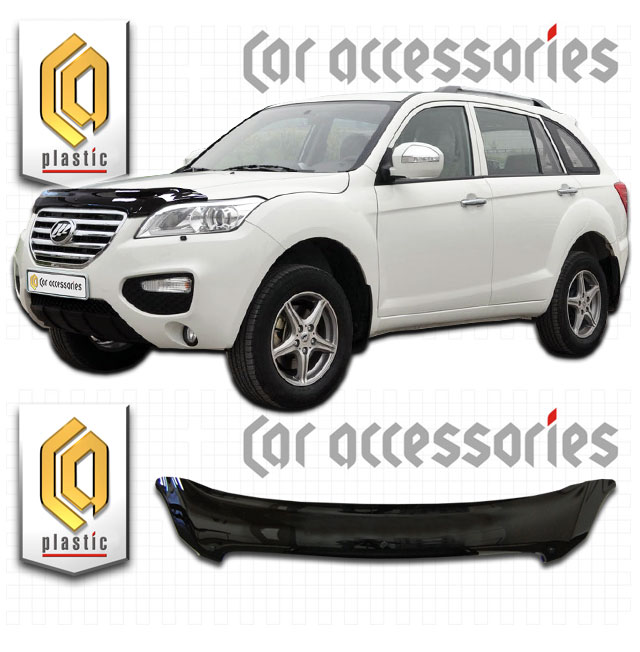 Дефлектор капота Classic черный Lifan X60  2011–н.в. СА Пластик