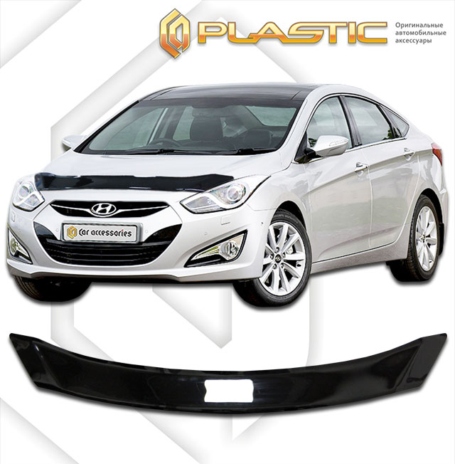 Дефлектор капота Classic черный Hyundai i40 седан 2011–н.в. СА Пластик