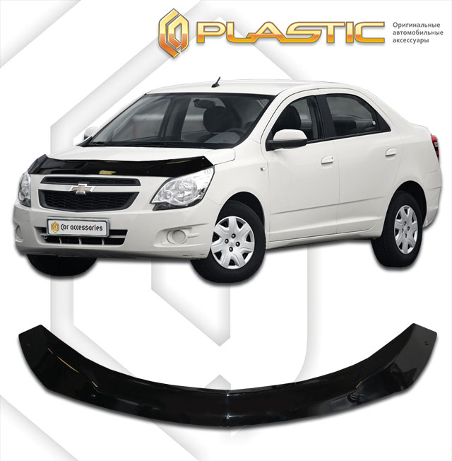 Дефлектор капота Classic черный Chevrolet Cobalt  2013–н.в. СА Пластик