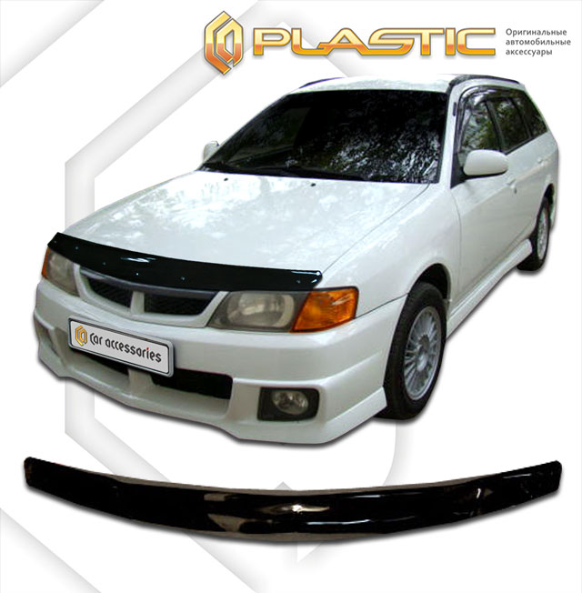 Дефлектор капота Classic черный Nissan Wingroad  1999-2001 СА Пластик