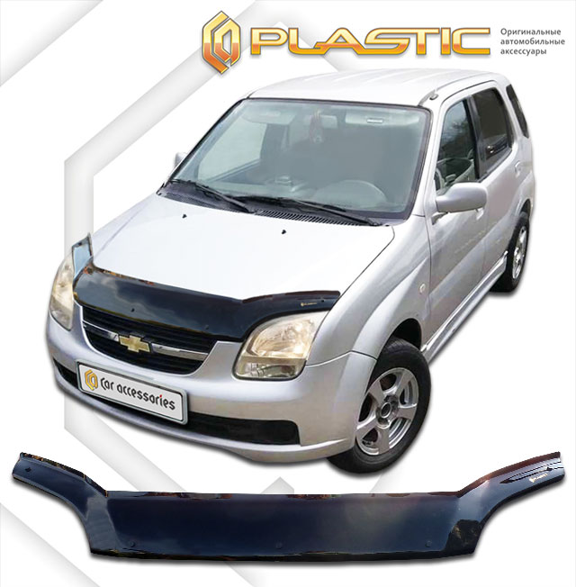 Дефлектор капота Classic черный Chevrolet Cruze хэтчбэк 2001-2008 СА Пластик
