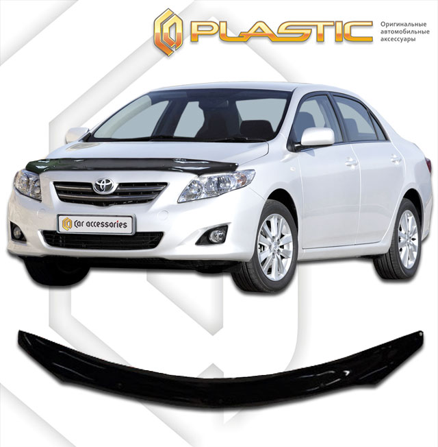 Дефлектор капота Classic черный Toyota Corolla Седан 2010-2013 СА Пластик