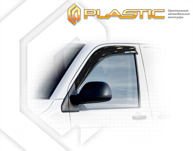 Ветровики дверей Classic полупрозрачный Volkswagen Transporter  2003-2008 СА Пластик