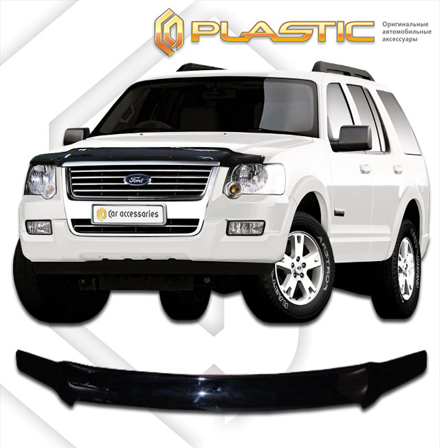 Дефлектор капота Classic черный Ford Explorer  2005-2010 СА Пластик
