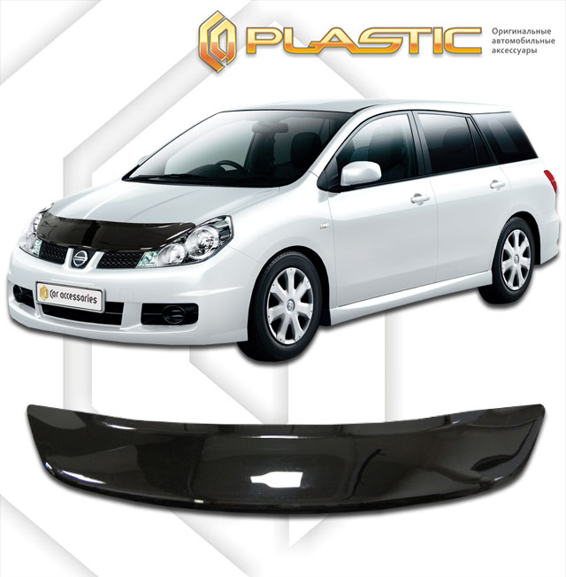Дефлектор капота Classic черный Nissan AD  2006–2016 СА Пластик