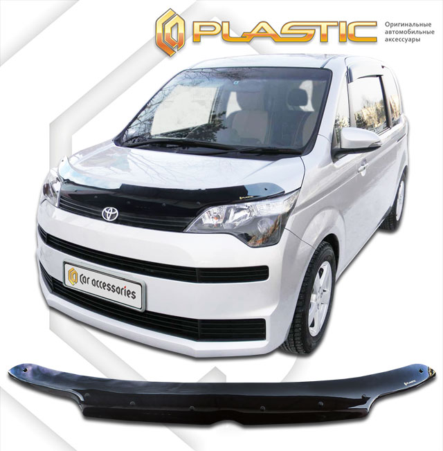 Дефлектор капота Classic черный Toyota Spade 1 поколение 2012–н.в.  СА Пластик