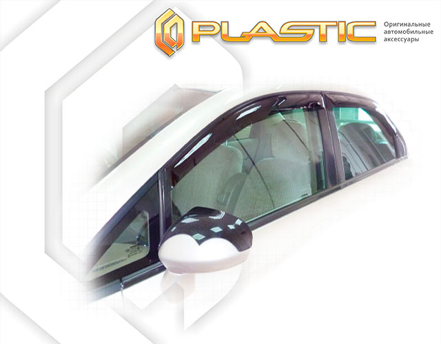 Ветровики дверей Classic полупрозрачный Honda Fit Aria  2005-2009 СА Пластик