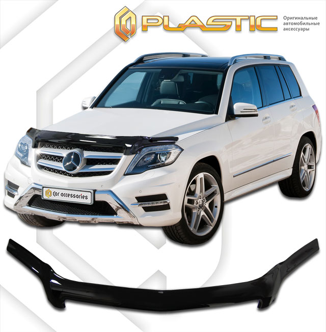 Дефлектор капота Classic черный Mercedes-Benz GLK  2012 СА Пластик