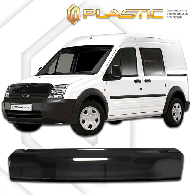 Дефлектор капота Classic черный Ford Tourneo Connect 2002-2009 СА Пластик