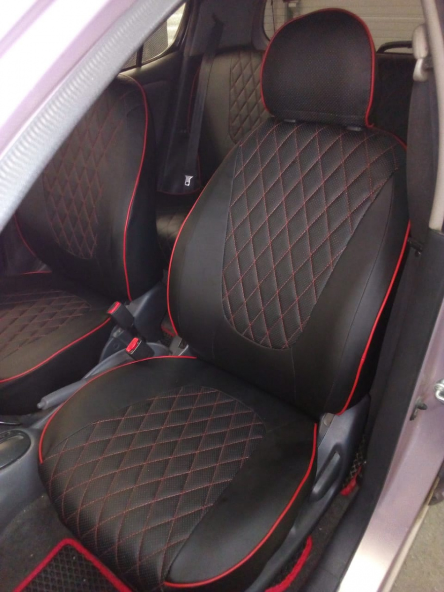 Чехлы из экокожи Toyota Vitz II 90 02.2005-11.2010 диван (Мод.269.0) Автокомфорт