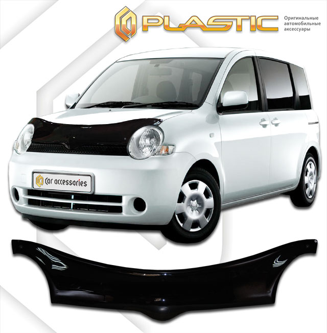 Дефлектор капота Classic черный Toyota Sienta  2003-2015 СА Пластик
