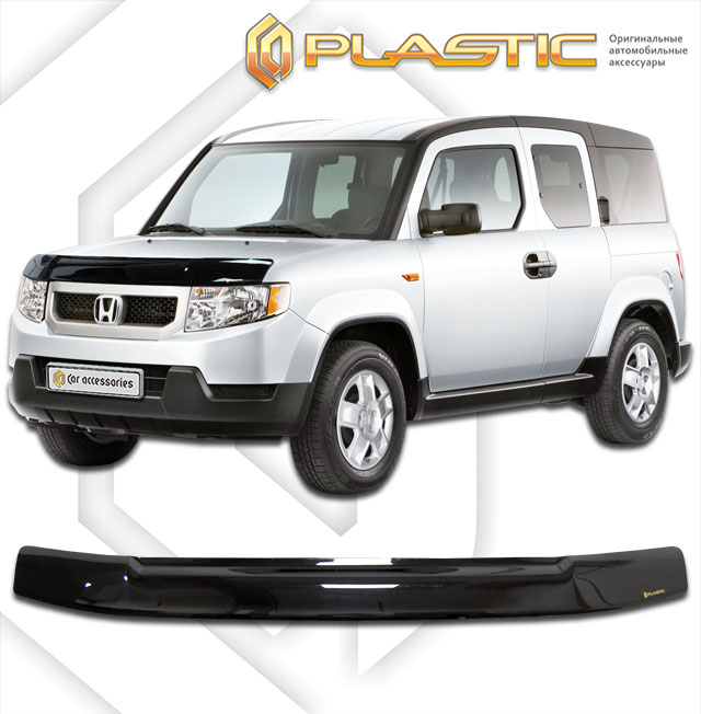 Дефлектор капота Classic черный Honda Element  2008-2010 СА Пластик