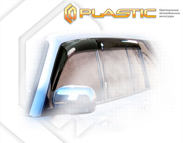 Ветровики дверей Classic полупрозрачный Mitsubishi Pajero  2002-2006 СА Пластик