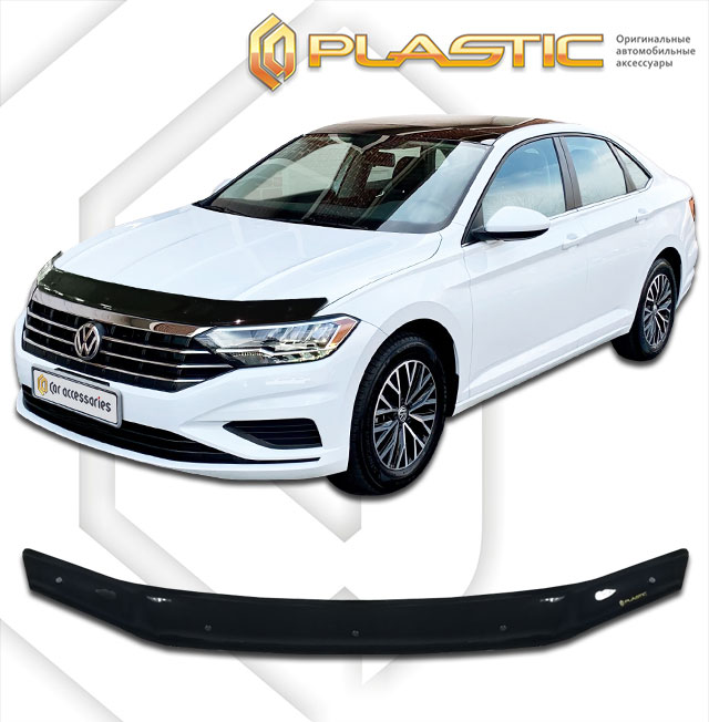 Дефлектор капота Classic черный Volkswagen Jetta  2018-н.в. СА Пластик