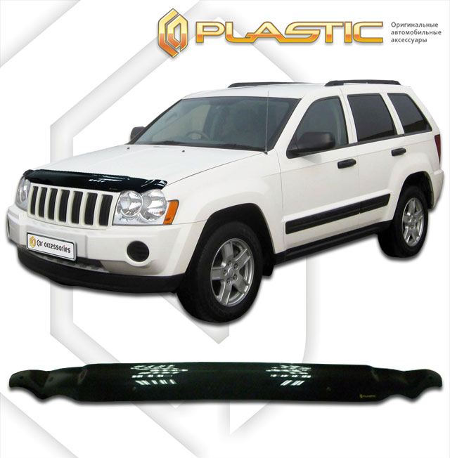 Дефлектор капота Classic черный Jeep Grand Cherokee  2005-2010 СА Пластик