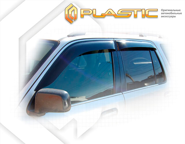 Ветровики дверей Classic полупрозрачный Honda CR-V  1995-2001 СА Пластик