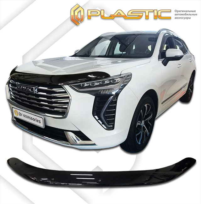 Дефлектор капота Classic черный Haval Jolion  2020–н.в. СА Пластик