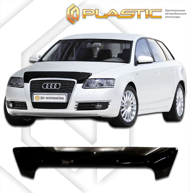 Дефлектор капота Classic черный Audi A6 универсал 2005-2011 СА Пластик
