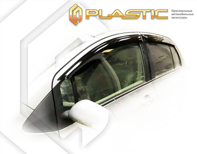 Ветровики дверей Classic полупрозрачный Toyota Yaris  2005-2010 СА Пластик