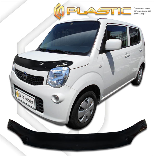 Дефлектор капота Classic черный Nissan Moco  2011-2016 СА Пластик
