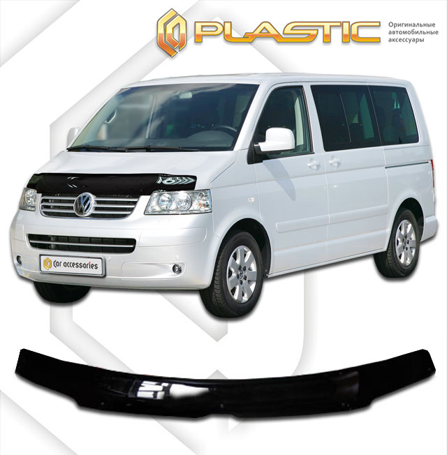 Дефлектор капота Classic черный Volkswagen Caravelle  2003–2009 СА Пластик