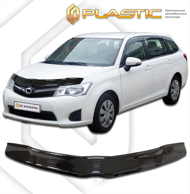 Дефлектор капота Classic черный Toyota Corolla  Fielder 2012–2015 СА Пластик