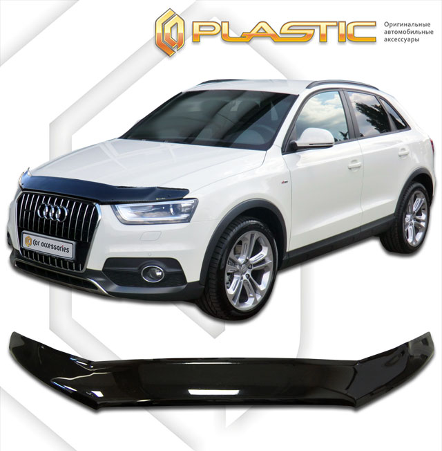 Дефлектор капота Classic черный Audi Q3  2011–н.в. СА Пластик
