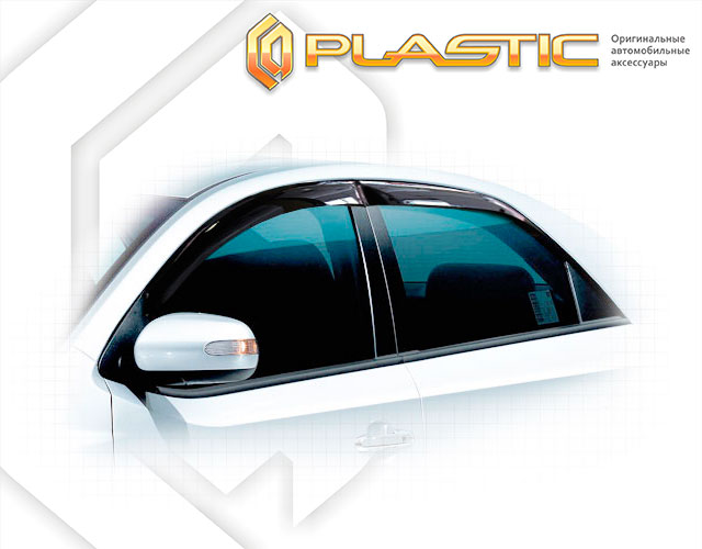 Ветровики дверей Classic полупрозрачный Kia Forte  2011 СА Пластик