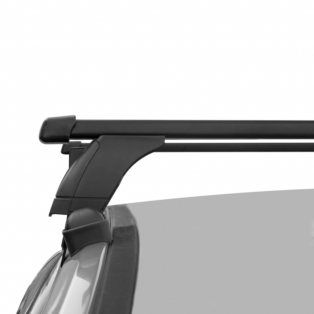 LUX БК3 Honda Fit 4 2020- - багажник на крышу (дуги прямоугольные черные 110 см, с замком)