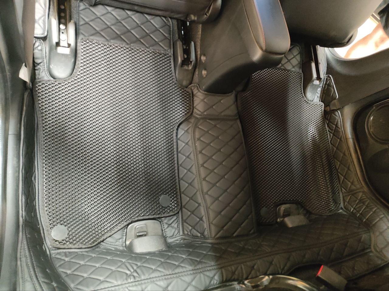 Кожаные 3D коврики в салон Honda Fit Shuttle 2011 - 2015 Правый руль ГИБРИД
