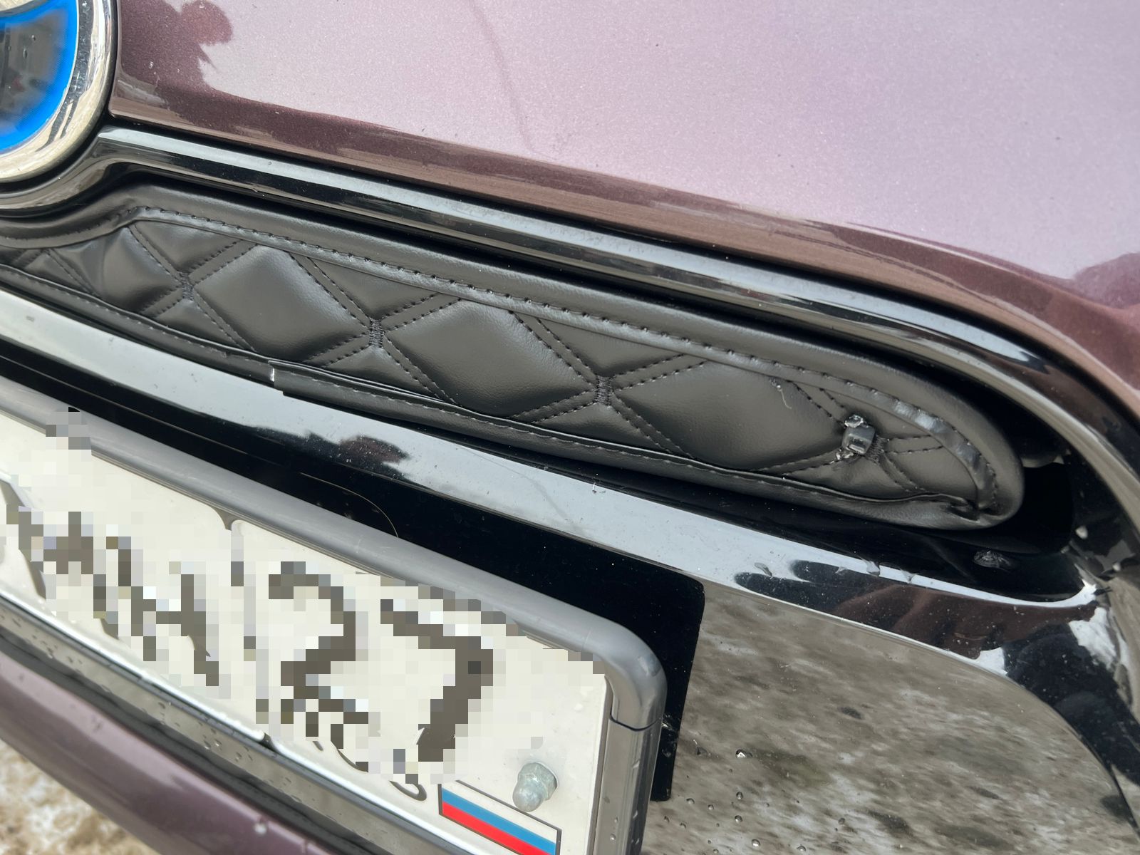 !Утеплитель радиатора кожаный 2 части Toyota Aqua 1 поколение