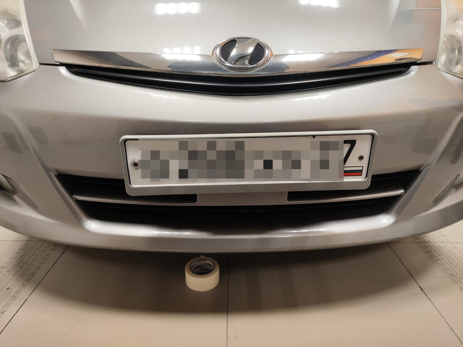 Утеплитель радиатора кожаный Toyota Wish (XE10) 2005 - 2009  Рестайлинг