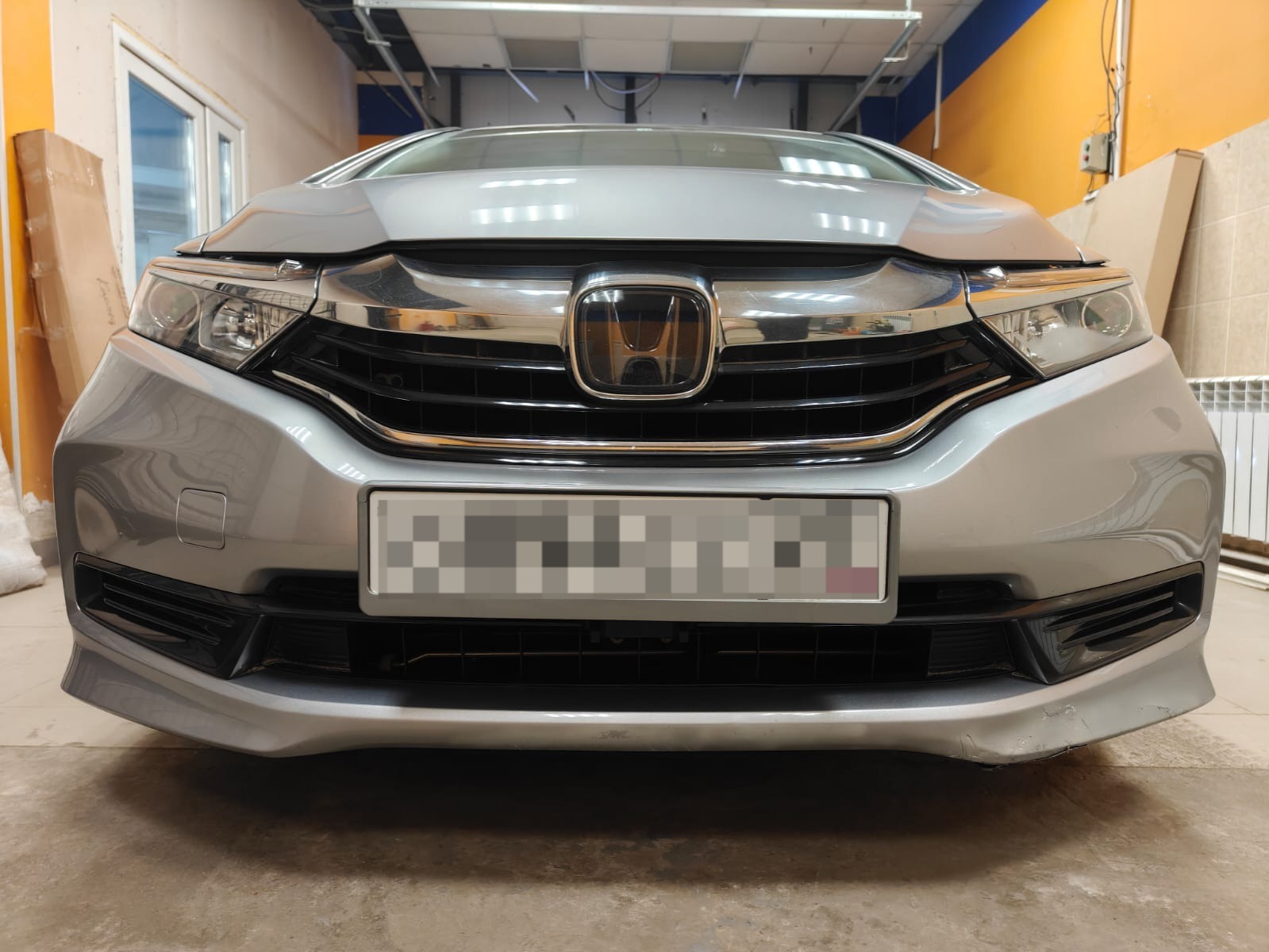 Утеплитель радиатора кожаный 2 части Honda Shuttle 2019-2022 Рестайлинг №2