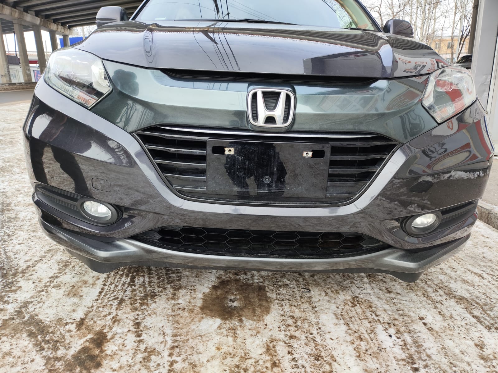 Утеплитель радиатора кожаный Honda Vezel 2013-2018 Гибрид / НЕ ГИБРИД