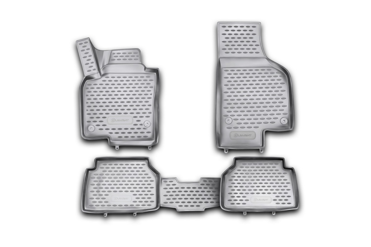 Коврики 3D в салон VW Tiguan 10/2007->, 4 шт. (полиуретан)
