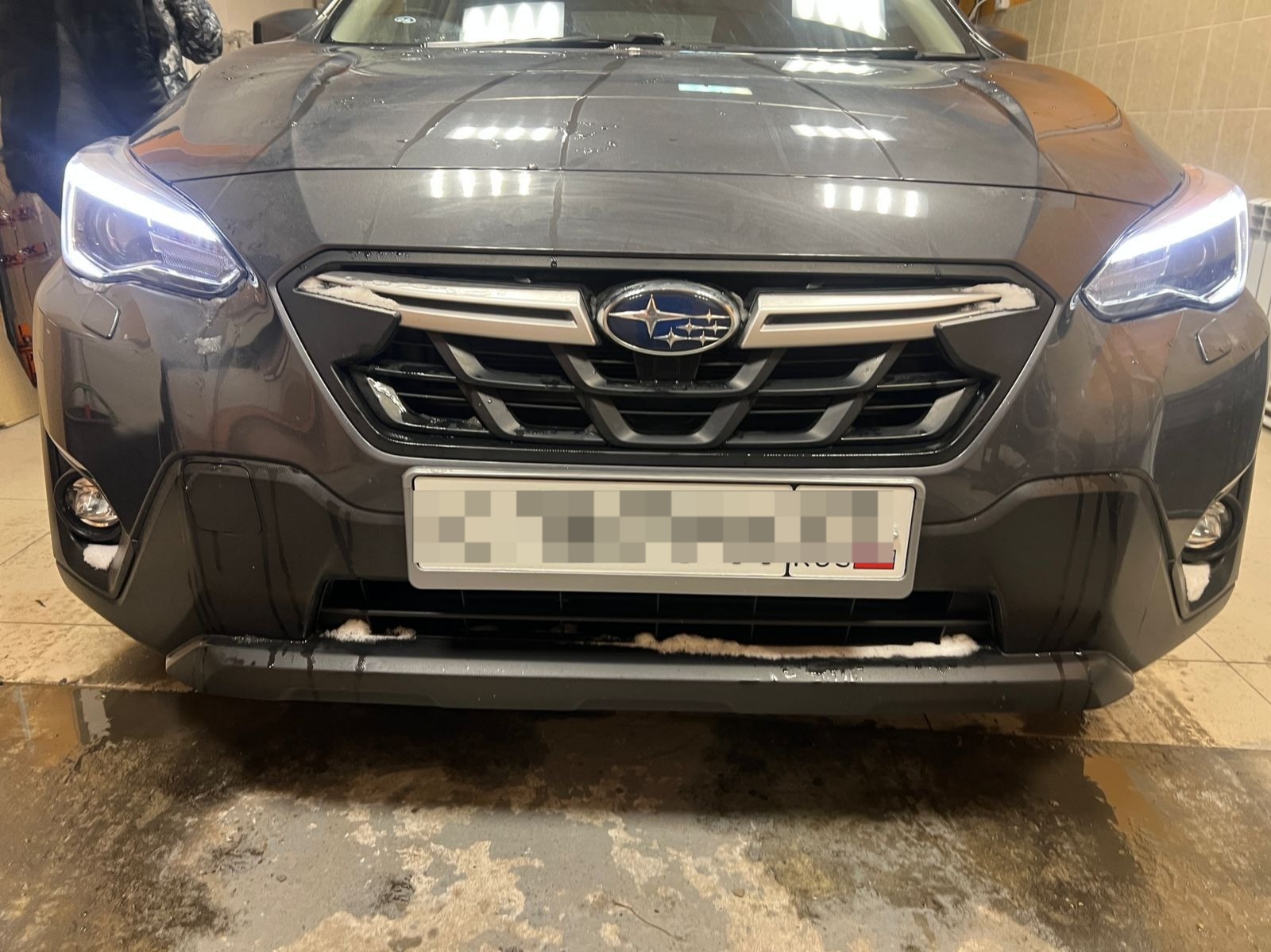 Утеплитель радиатора кожаный Subaru XV рестайлинг GT/G24 2021 - н.в.