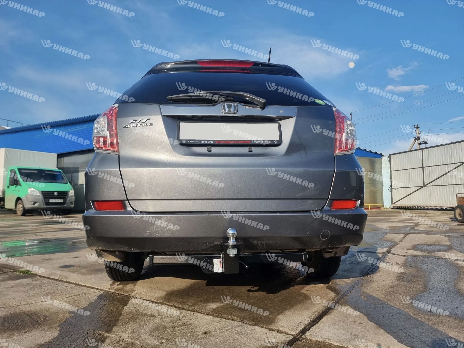 Фаркоп ТСУ Honda Fit Shuttle 2011-2014 под американский квадрат Уникар