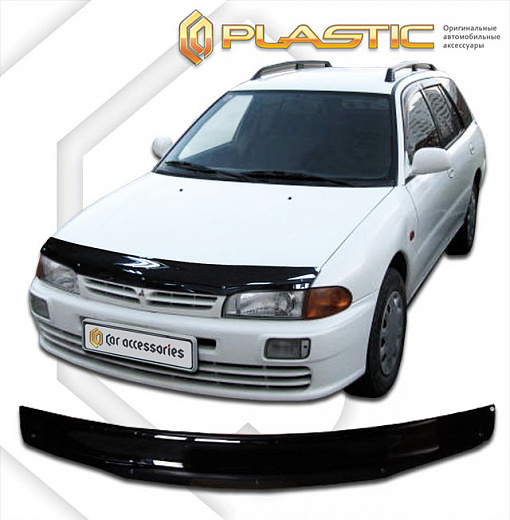 Дефлектор капота Classic черный Mitsubishi Libero  1999 СА Пластик
