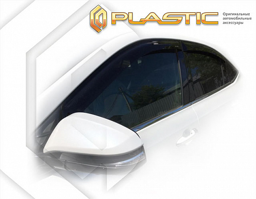 Ветровики дверей Classic полупрозрачный Toyota Harrier  2013–2017 СА Пластик